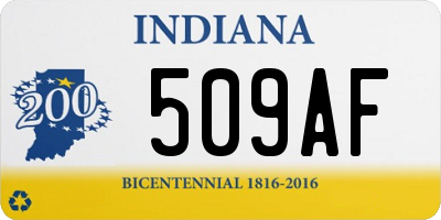 IN license plate 509AF