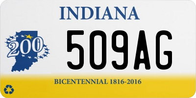 IN license plate 509AG