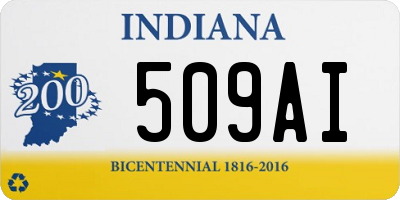 IN license plate 509AI