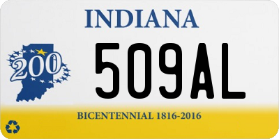 IN license plate 509AL