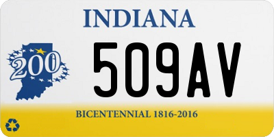 IN license plate 509AV