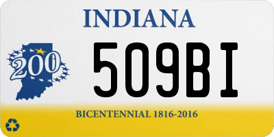 IN license plate 509BI