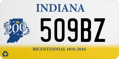 IN license plate 509BZ