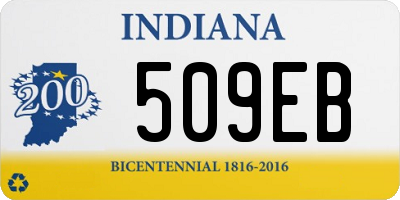 IN license plate 509EB