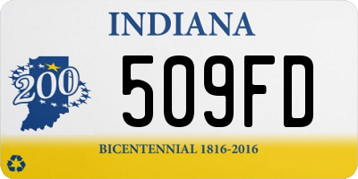 IN license plate 509FD