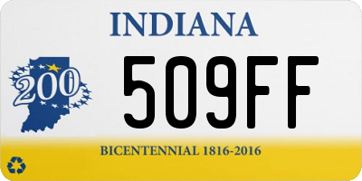 IN license plate 509FF