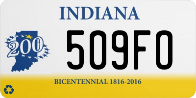 IN license plate 509FO