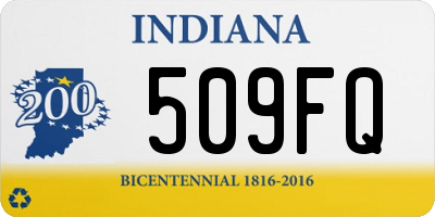 IN license plate 509FQ