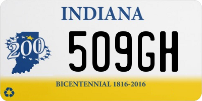 IN license plate 509GH