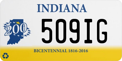 IN license plate 509IG