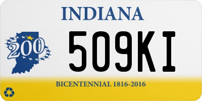 IN license plate 509KI