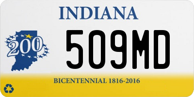 IN license plate 509MD