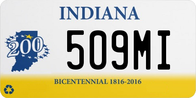 IN license plate 509MI