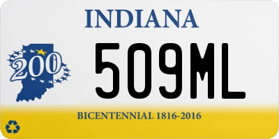 IN license plate 509ML