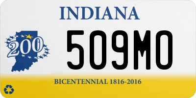 IN license plate 509MO