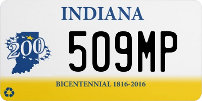 IN license plate 509MP