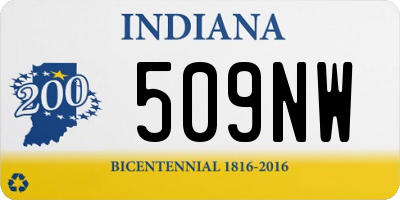 IN license plate 509NW