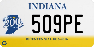 IN license plate 509PE