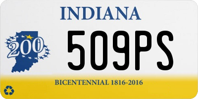 IN license plate 509PS