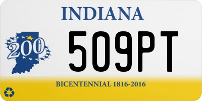 IN license plate 509PT