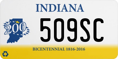 IN license plate 509SC