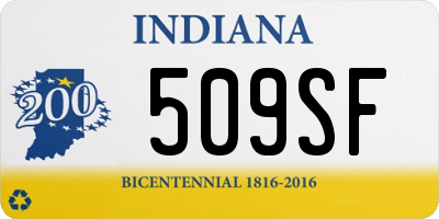 IN license plate 509SF