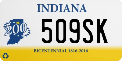 IN license plate 509SK