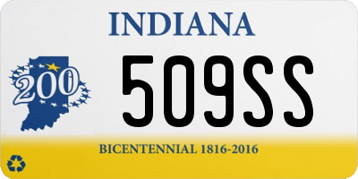 IN license plate 509SS