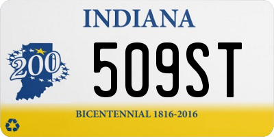 IN license plate 509ST