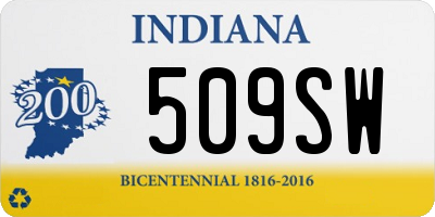 IN license plate 509SW