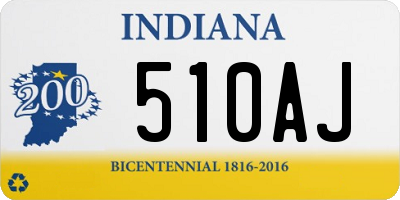 IN license plate 510AJ