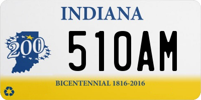 IN license plate 510AM