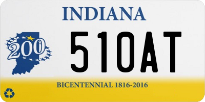 IN license plate 510AT