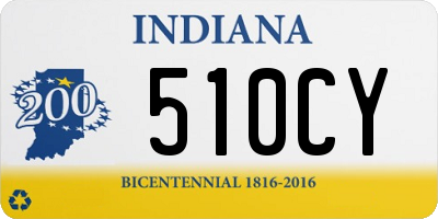 IN license plate 510CY