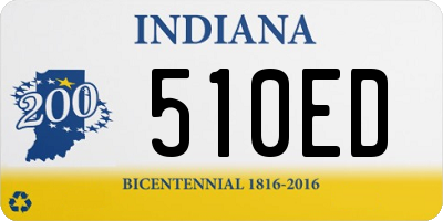 IN license plate 510ED