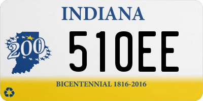 IN license plate 510EE