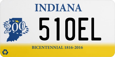 IN license plate 510EL