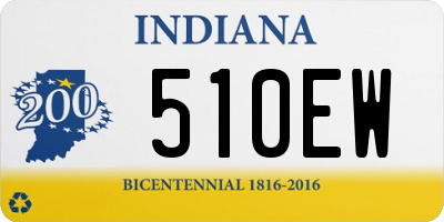 IN license plate 510EW