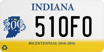 IN license plate 510FO