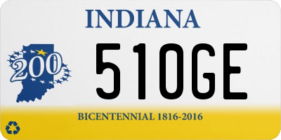 IN license plate 510GE