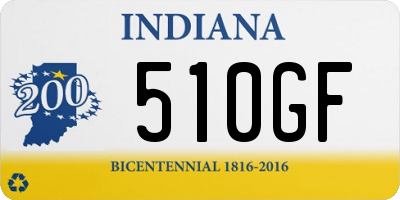 IN license plate 510GF