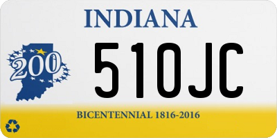 IN license plate 510JC