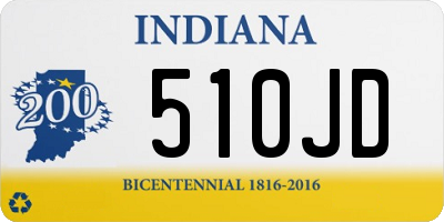 IN license plate 510JD