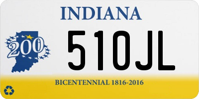 IN license plate 510JL