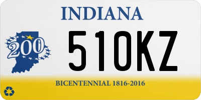 IN license plate 510KZ