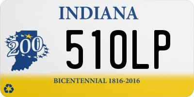 IN license plate 510LP