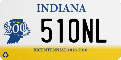 IN license plate 510NL