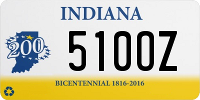 IN license plate 510OZ