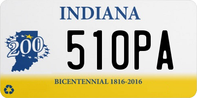 IN license plate 510PA