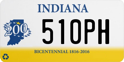 IN license plate 510PH